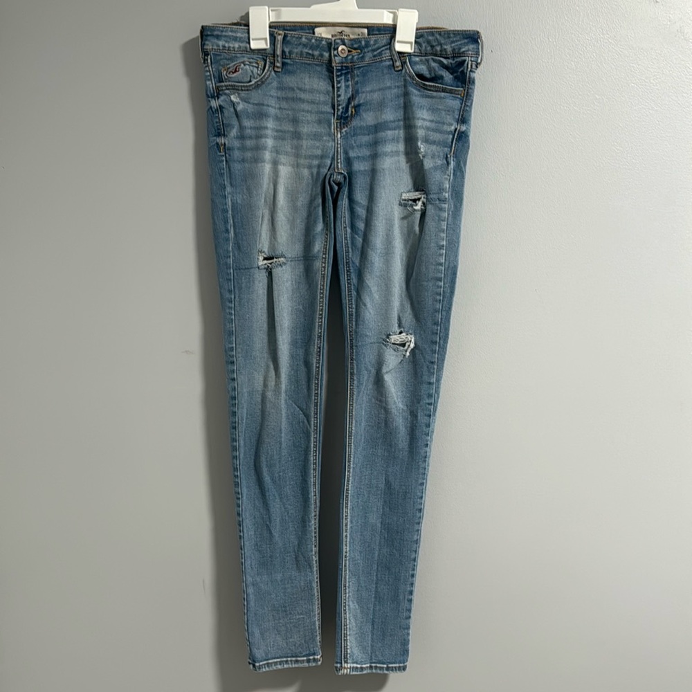 Hollister light wash super skinny jeans